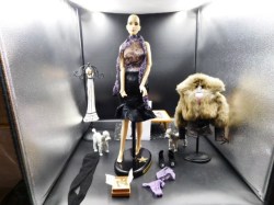 Doug James CED S Series 19.5" dolls Introductions Outfit, Leather Jacket, Black Skirt, tops, Undies, Hose, Boots 296/330 complete